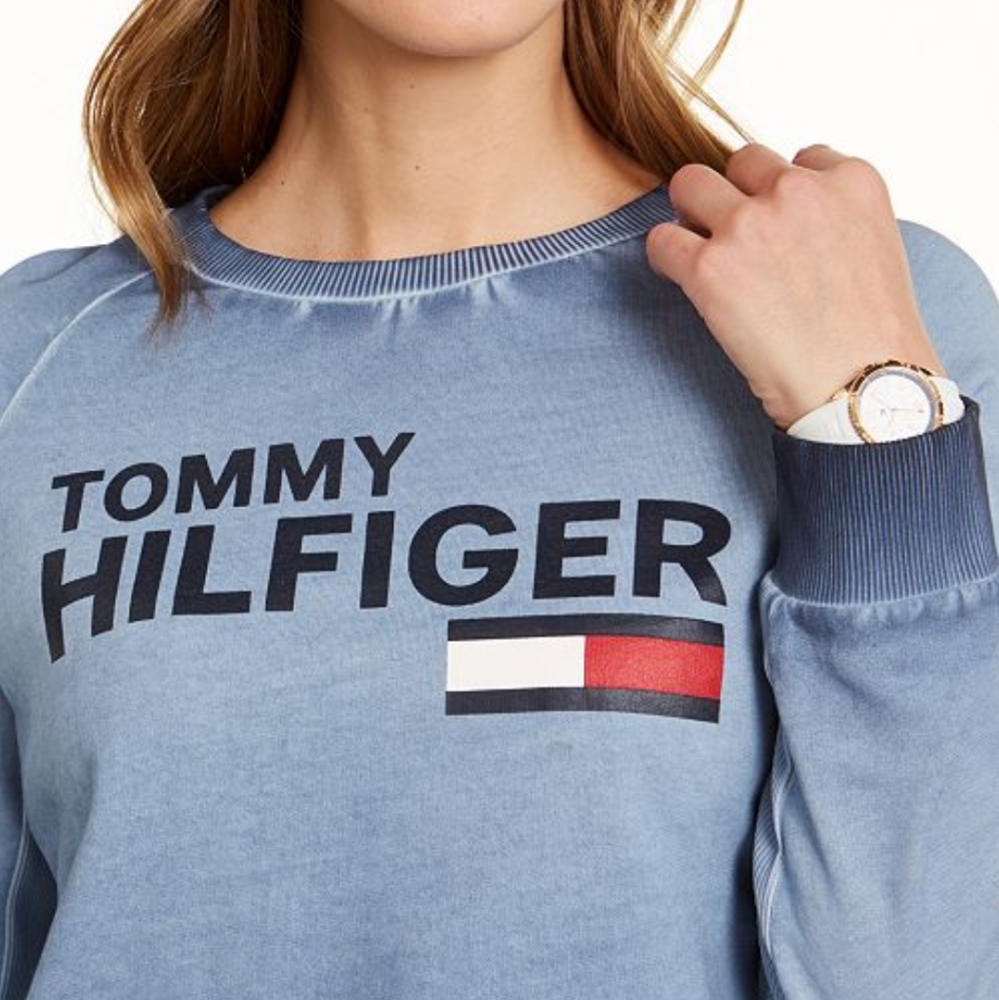 Tommy Hilfiger Crew Neck Sweatshirt Sz L - Picture 2 of 4